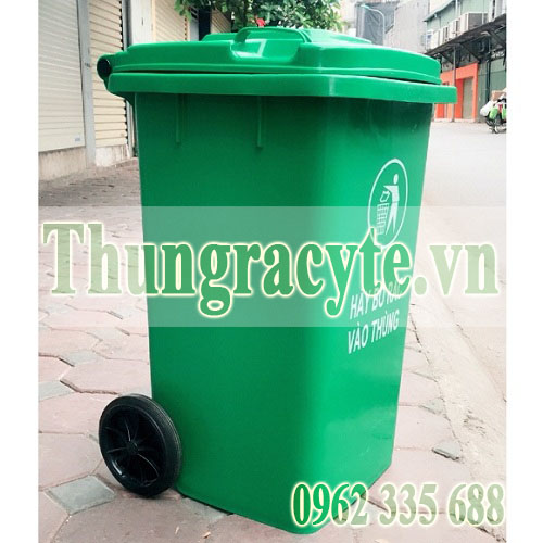 Thùng rác nhựa 100L bánh xe