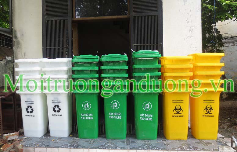 Thùng rác nhựa HDPE 120 lít tại Hà Nội